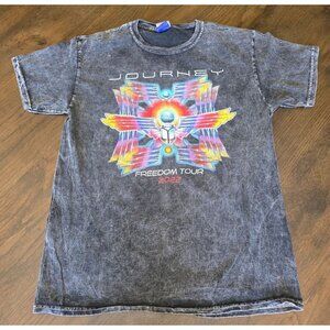 Journey Freedom Tour 2022 Colortone T-Shirt Medium Gray Acid Wash Cotton Blend U